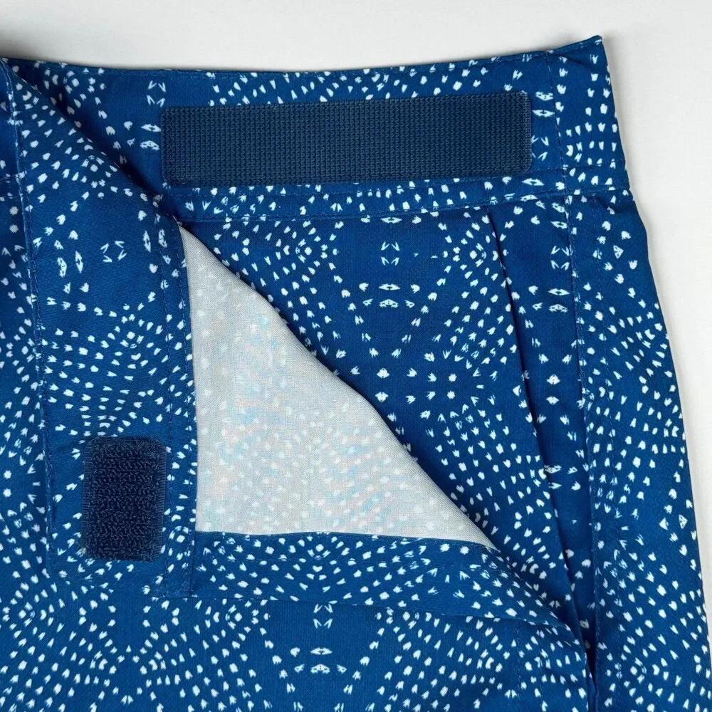 Rip Skirt Hawaii Wrap Skirt Women Medium Blue Boho Denim Geometric Travel Resort